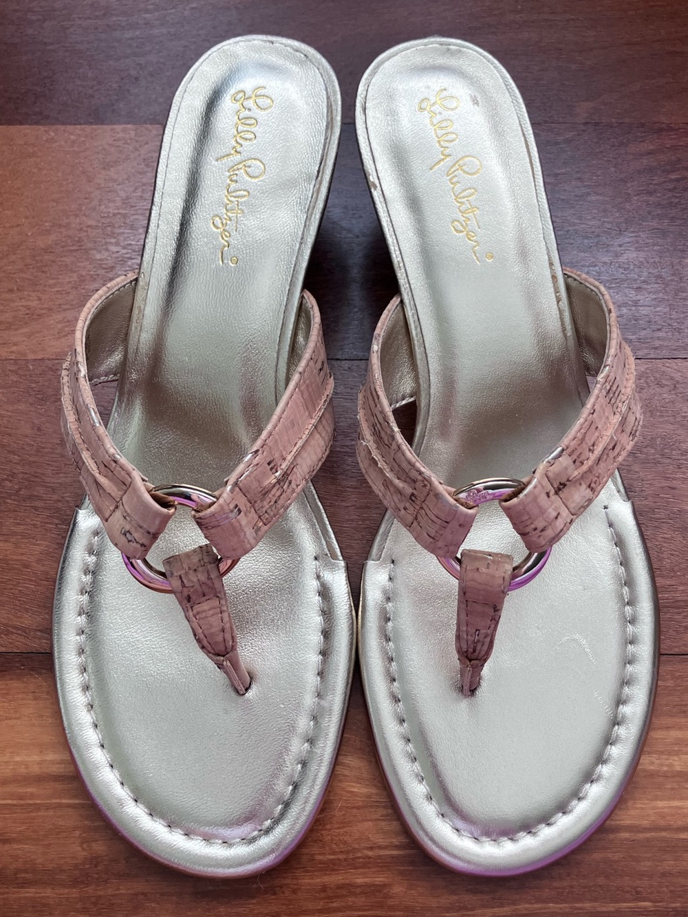 Lilly Pulitzer Cork Ring-Accent Thong Sandals